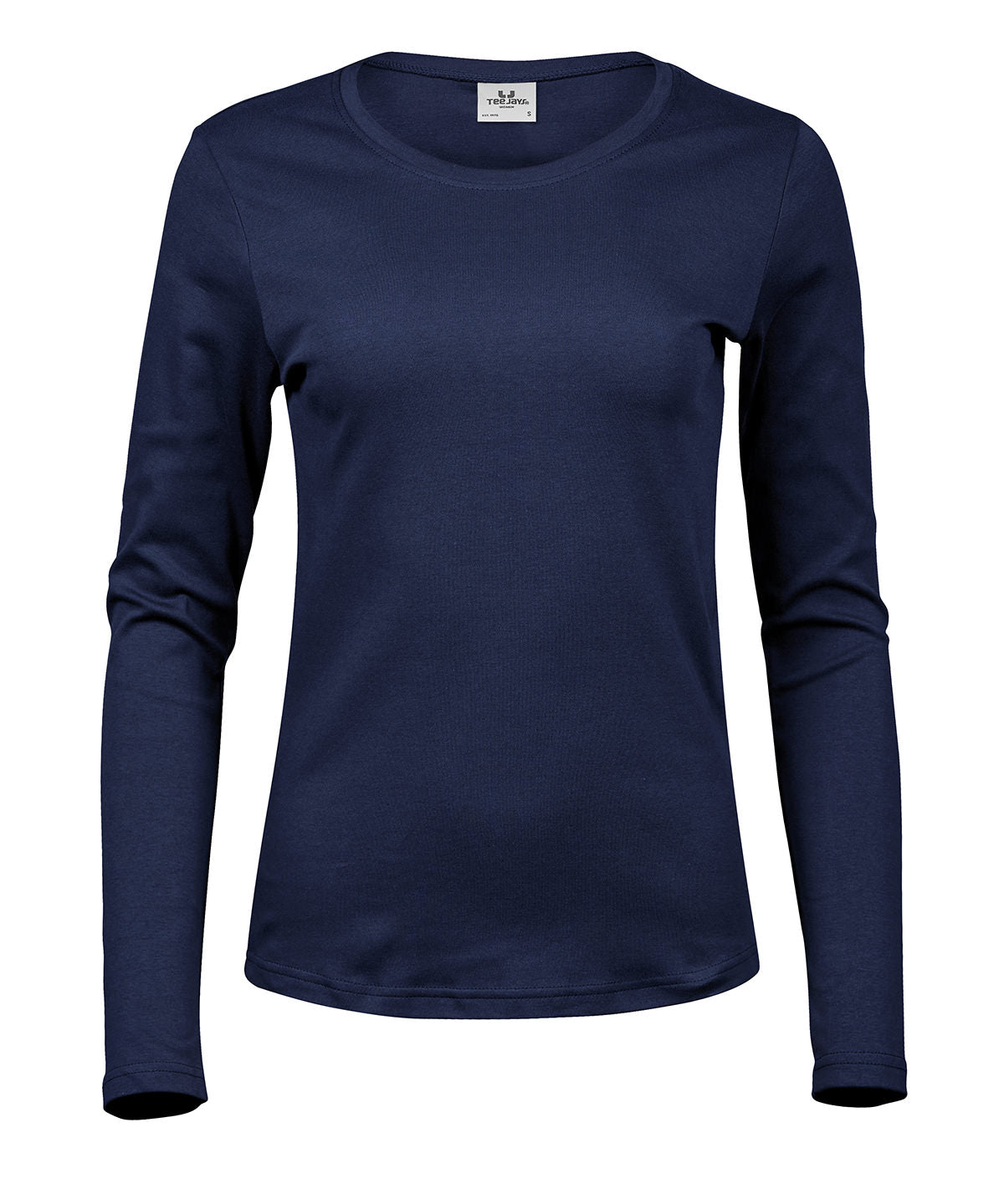Lady Long Sleeve Interlock Tee - TJ590 - Navy - Customisable T-Shirt