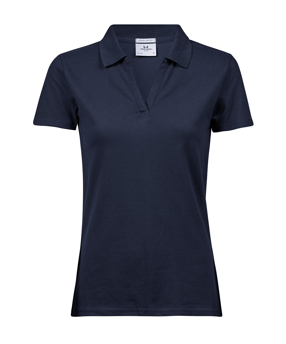Womens Luxury Stretch V Polo - TJ1409 - Navy - Customisable Polo Shirts