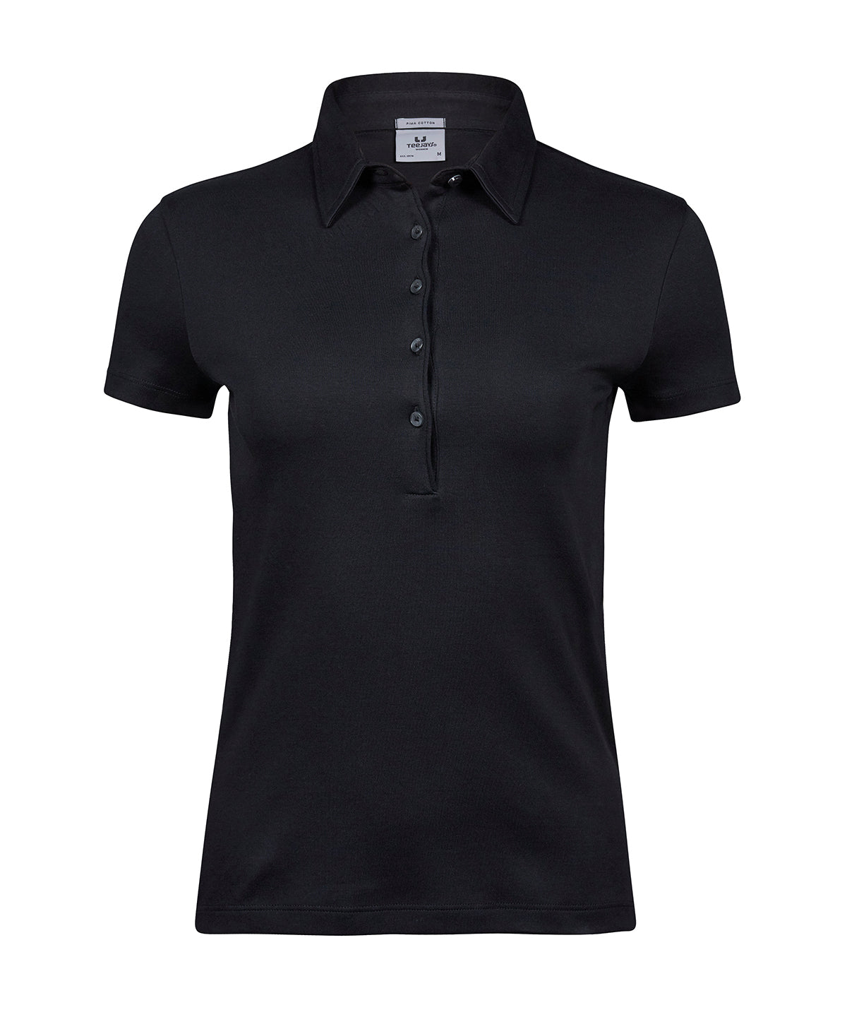 Ladies Pima Cotton Polo - TJ1441 - Black - Customisable Polo Shirts
