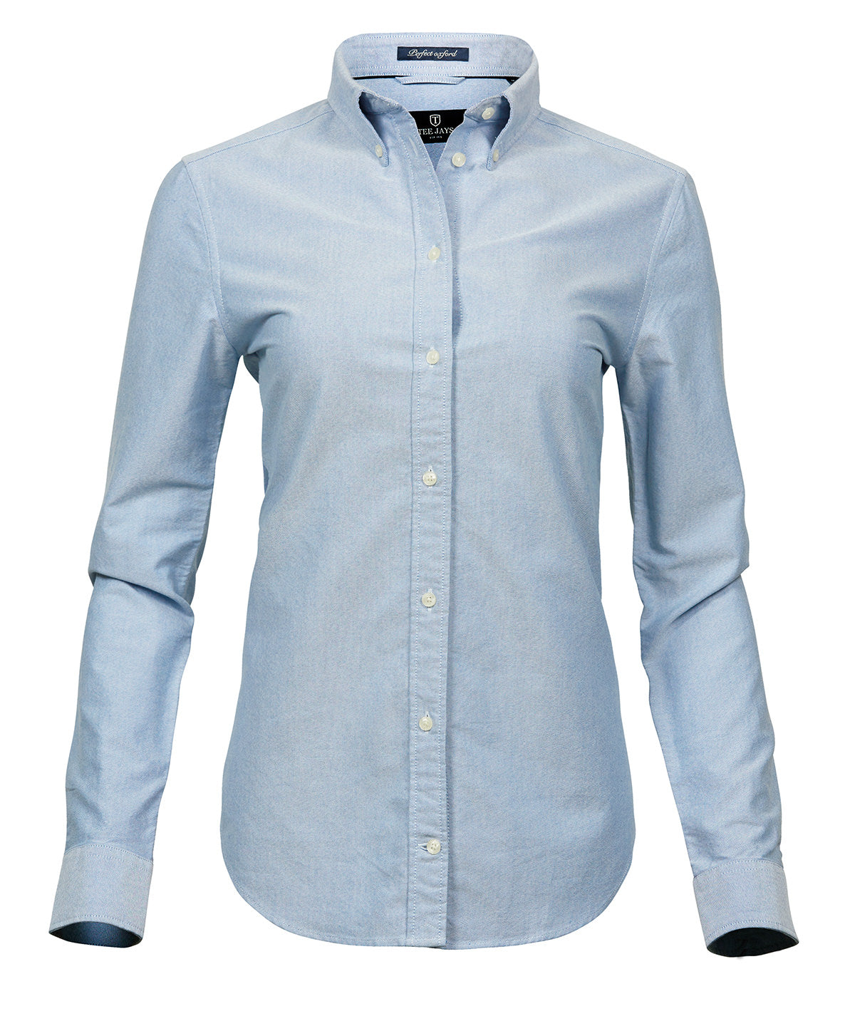 Ladies Perfect Oxford Shirt - TJ4001 - Light Blue - Customisable Shirts