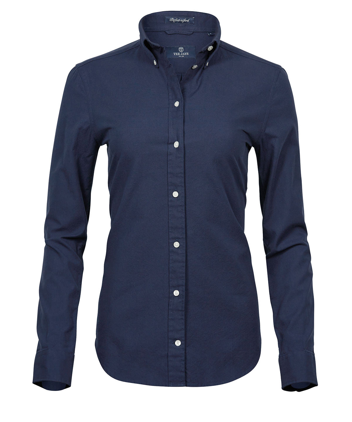 Ladies Perfect Oxford Shirt - TJ4001 - Navy - Customisable Shirts
