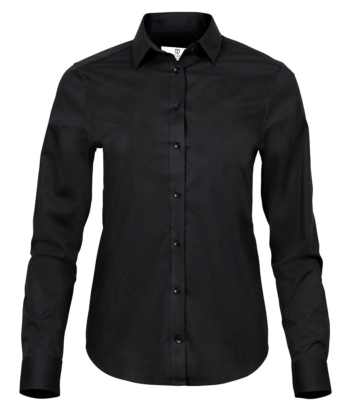 Ladies Stretch Luxury Shirt - TJ4025 - Black - Customisable Shirts