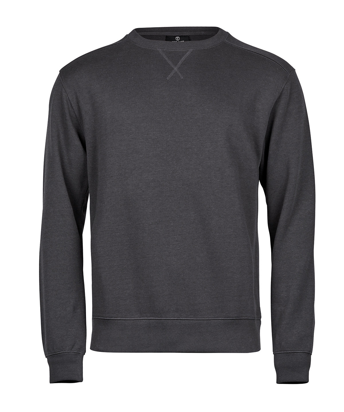 Ribbed Interlock Crewneck - TJ5504 - Dark Grey - Customisable Sweatshirts