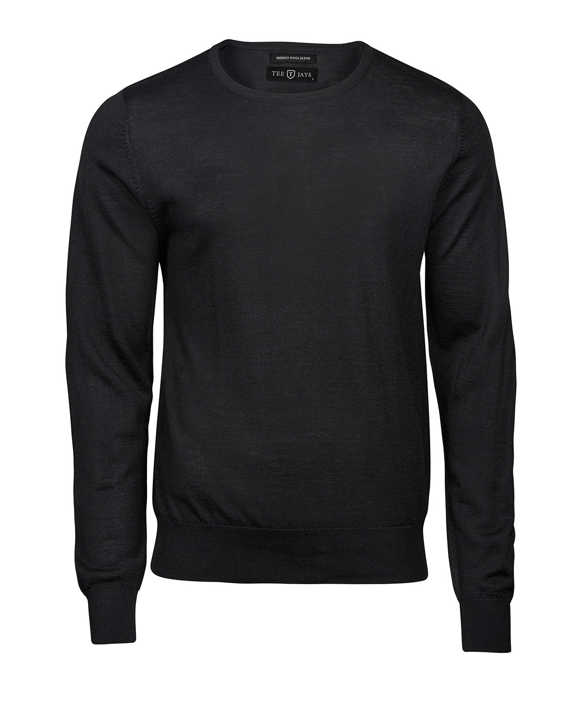 Mens Crew Neck Knitted Sweater - TJ6000 - Black - Customisable Jumper