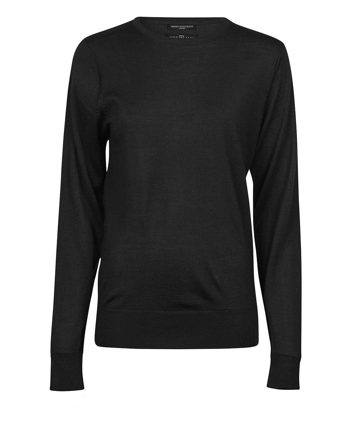 Womens Crew Neck Sweater - TJ6006 - Black - Customisable Jumper
