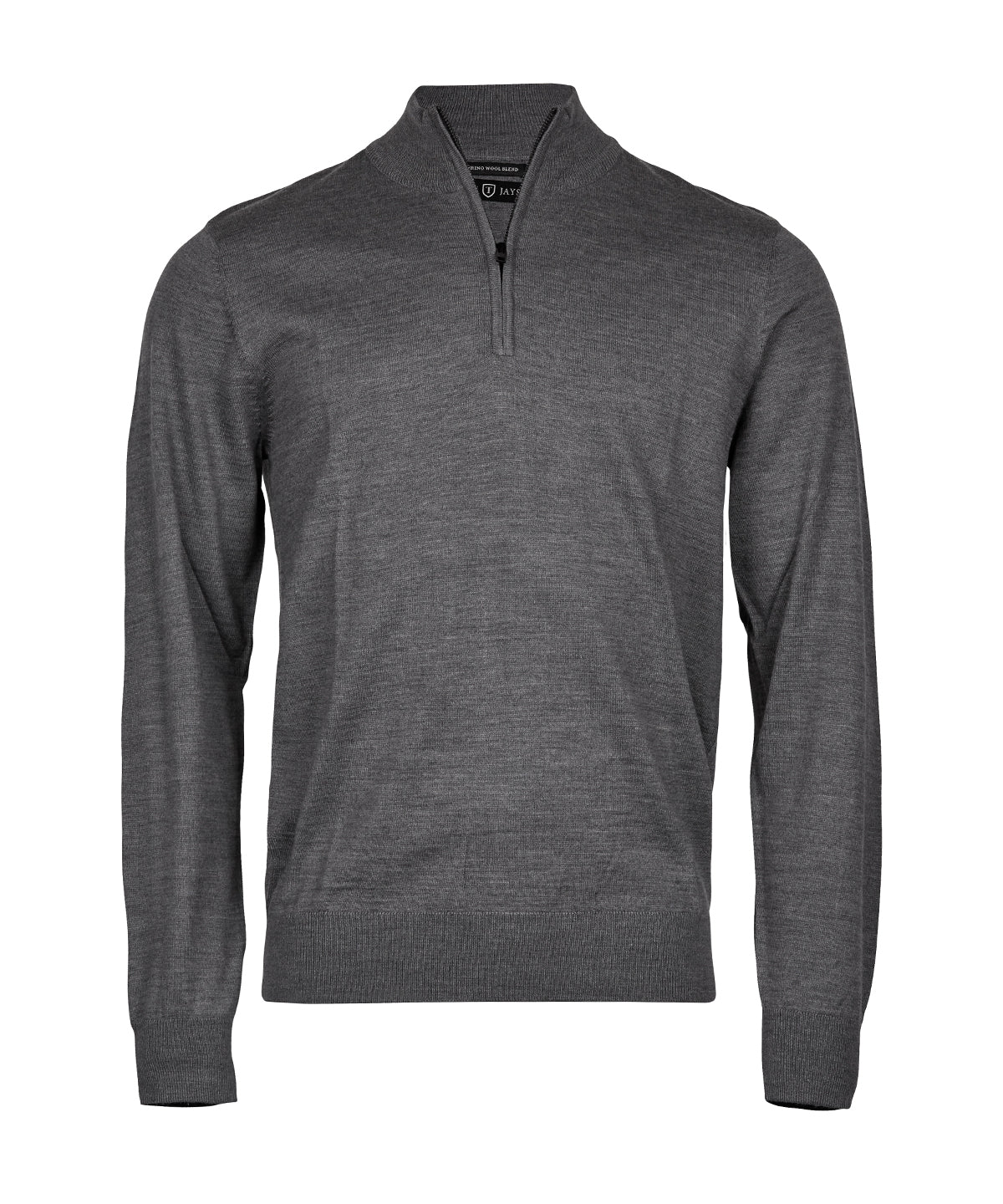 Mens Half Zip - TJ6010 - Grey Melange - Customisable Jumper