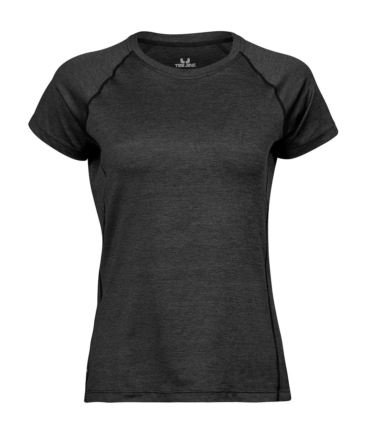 Ladies CoolDry Tee - TJ7021 - Black Melange - Customisable T-Shirt