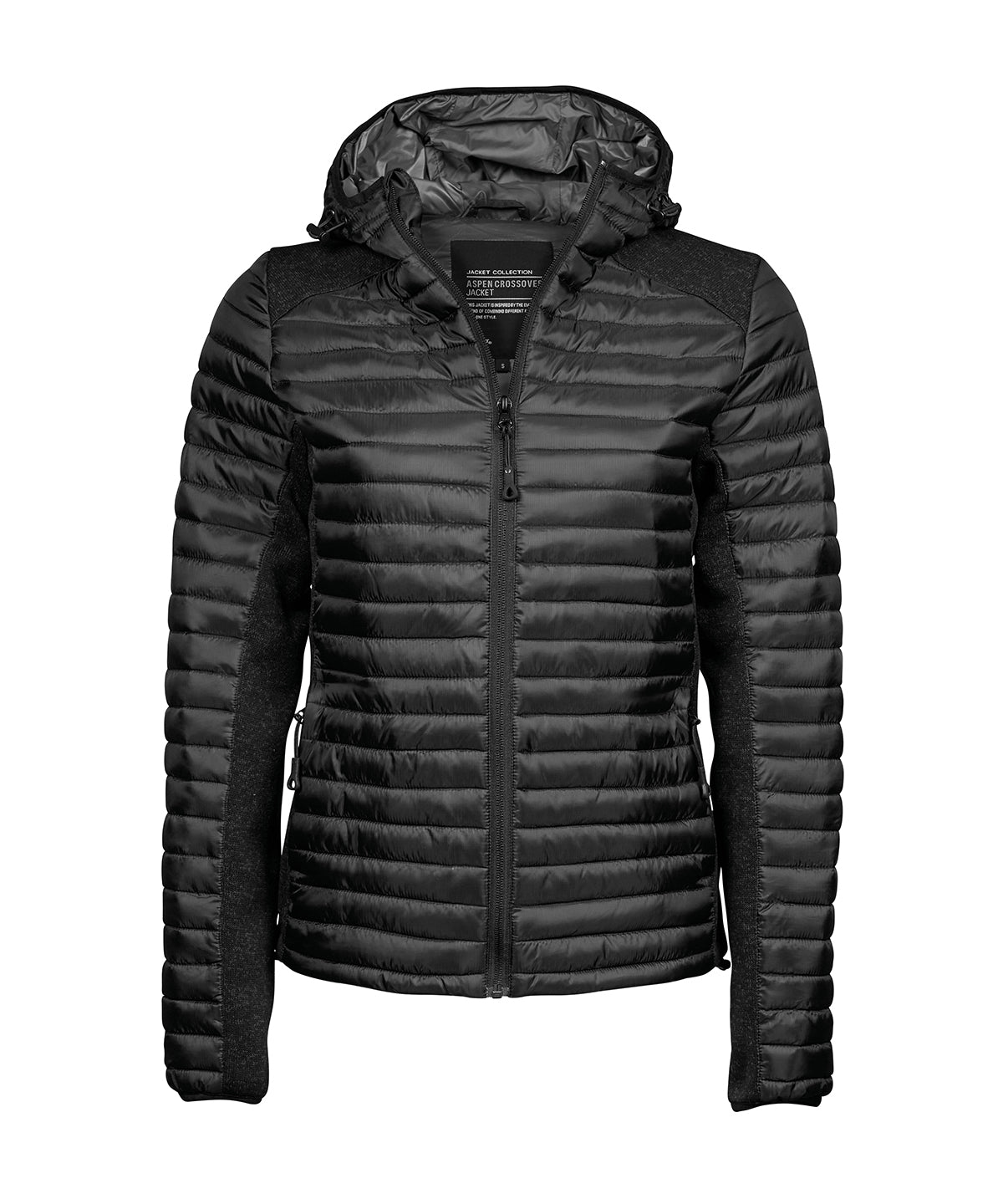 Ladies Aspen Crossover Jacket - TJ9611 - Black Black Melange - Customisable Jacket