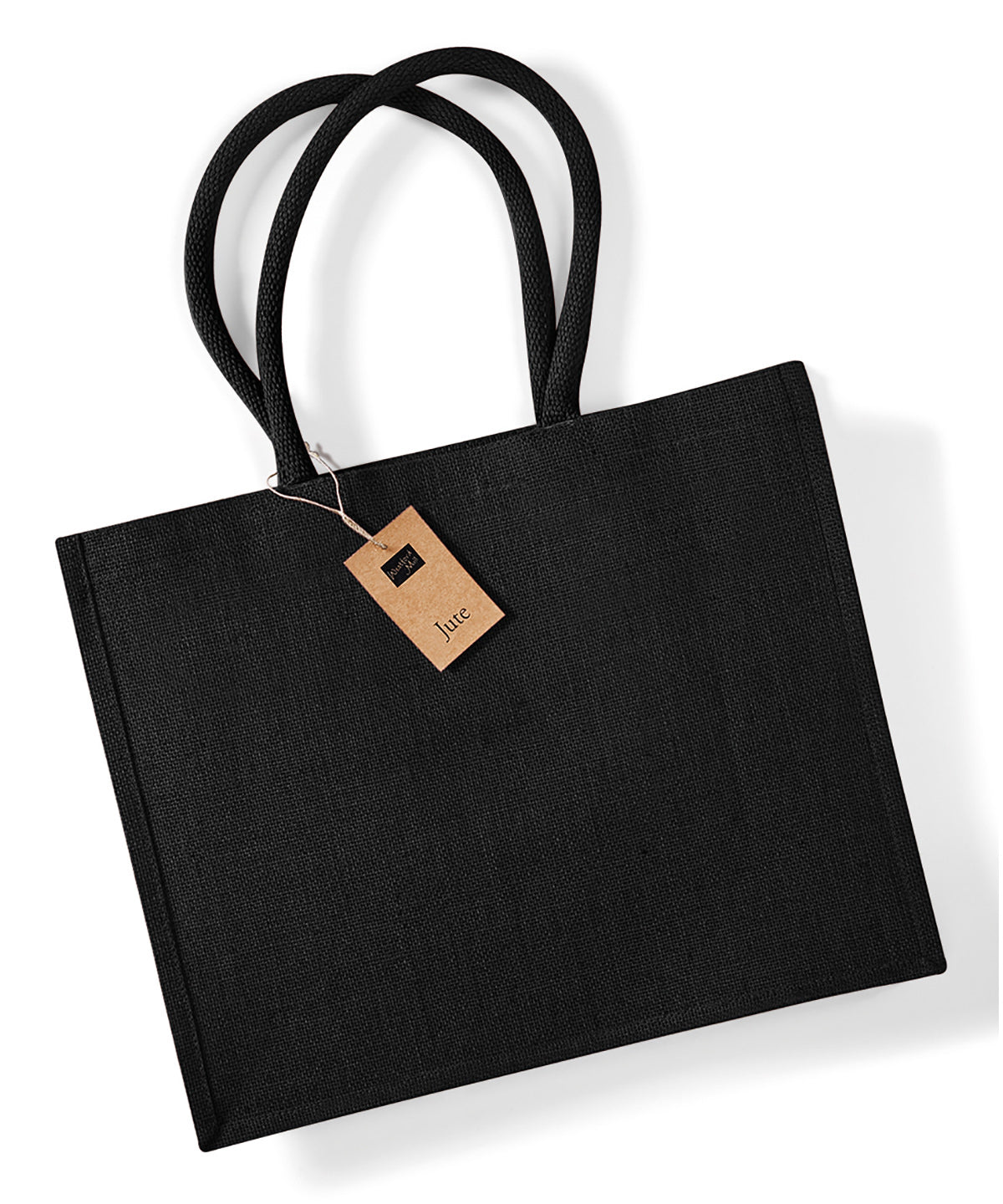 Jute Classic Shopper - W407 - Black Black O S - Customisable Bags