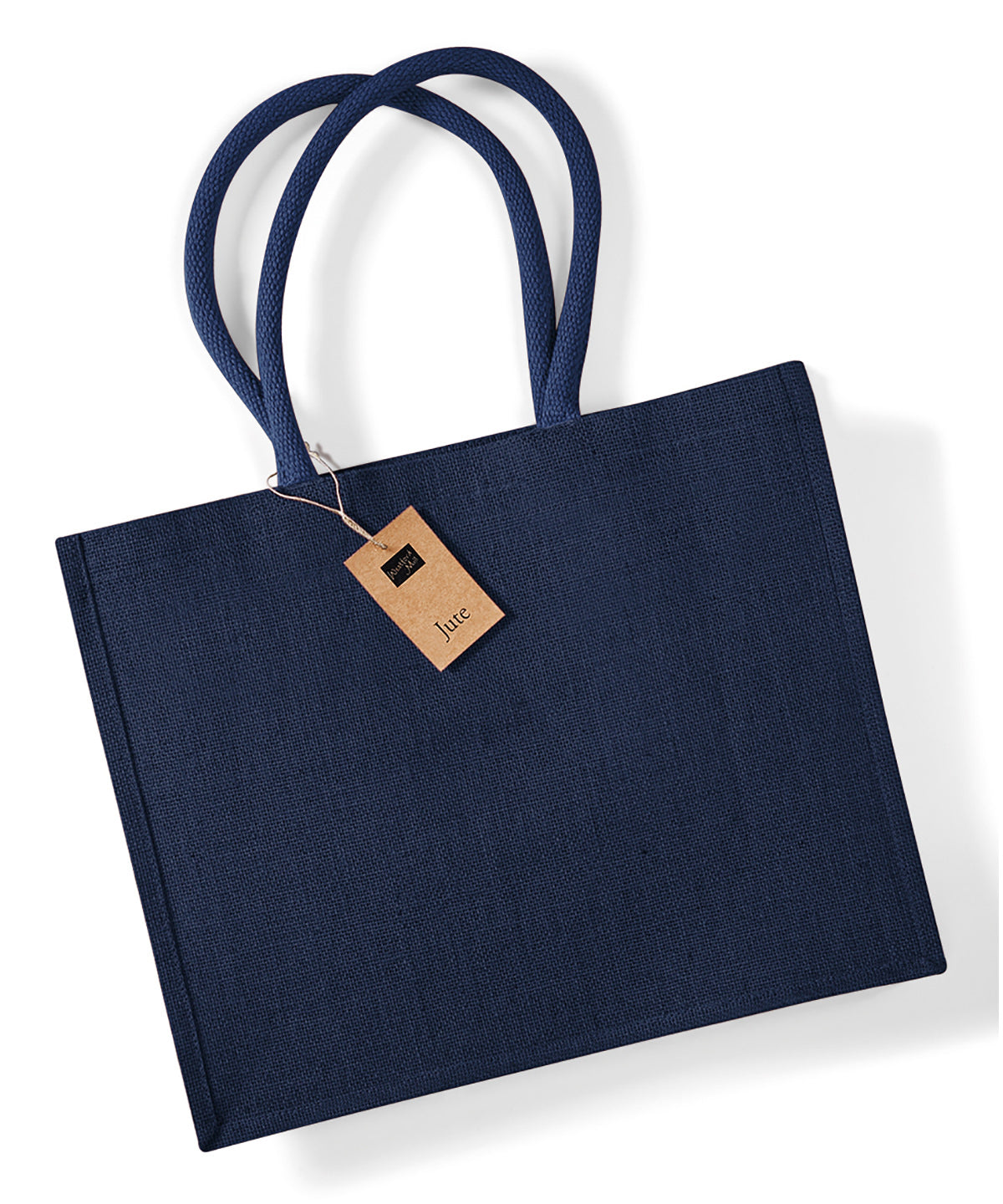 Jute Classic Shopper - W407 - Navy Navy O S - Customisable Bags