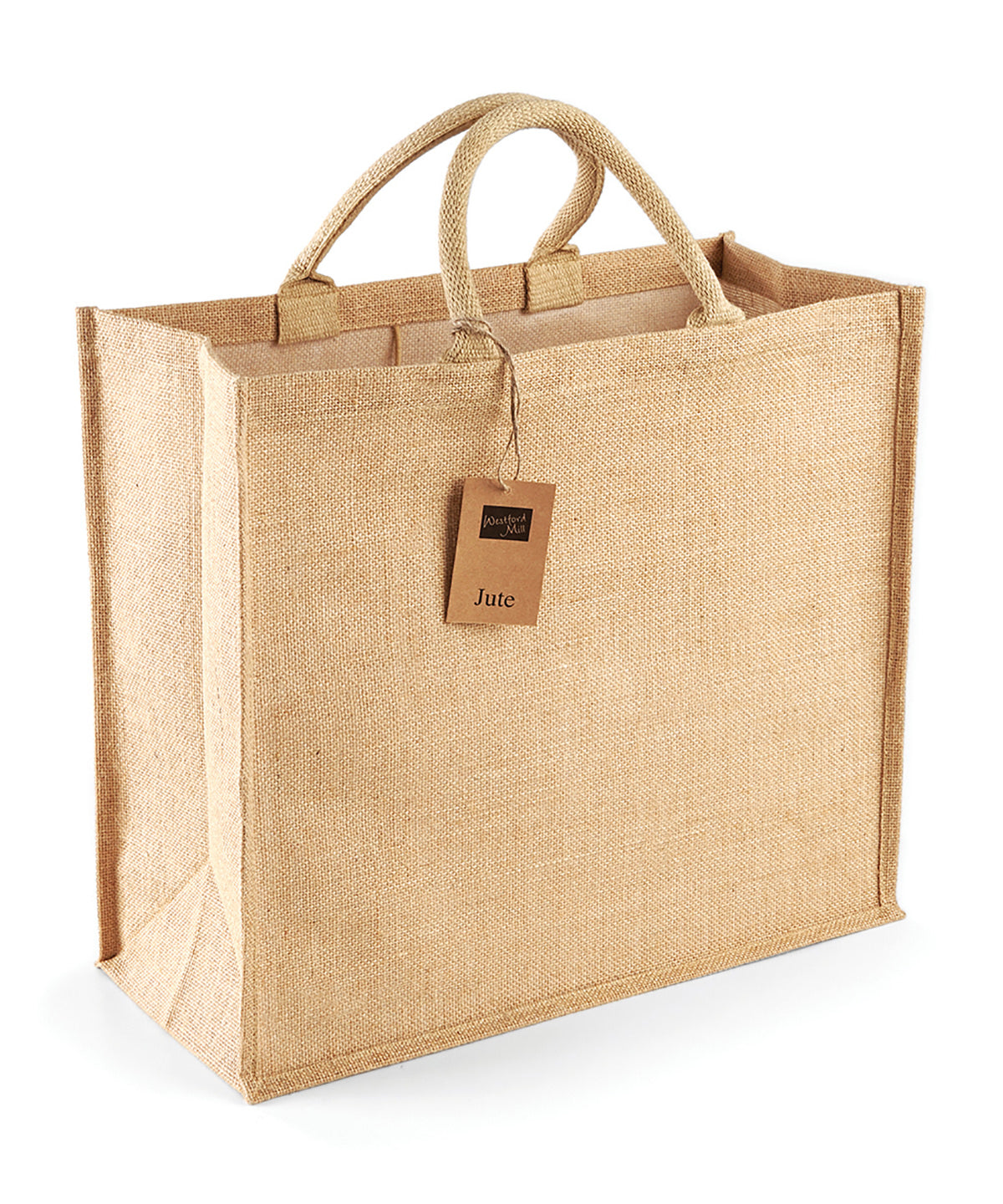 Jute Jumbo Shopper - W408 - Natural O S - Customisable Bags