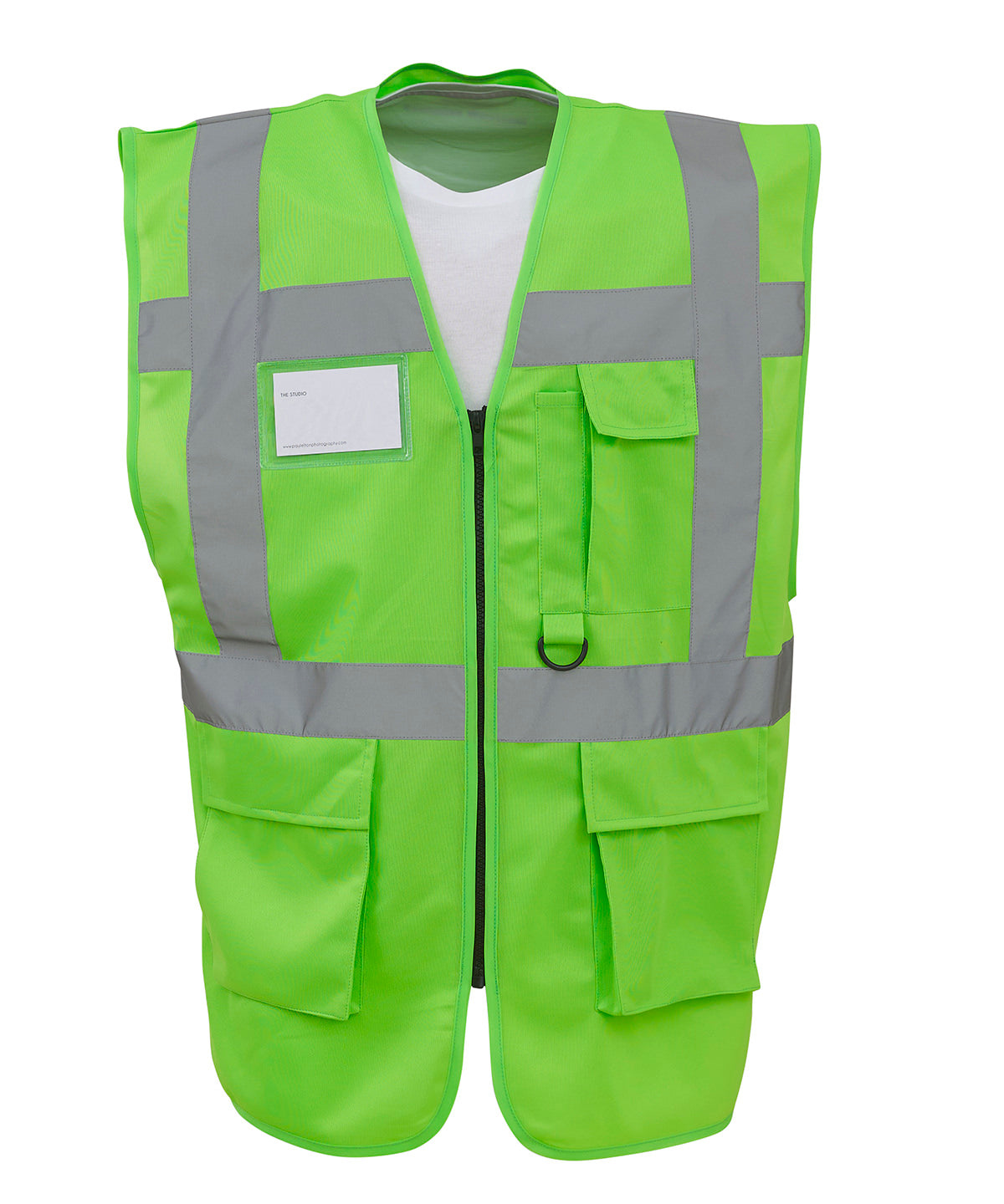 HiVis Executive Waistcoat - HVW801 - Lime - Customisable Hi-Vis Vest