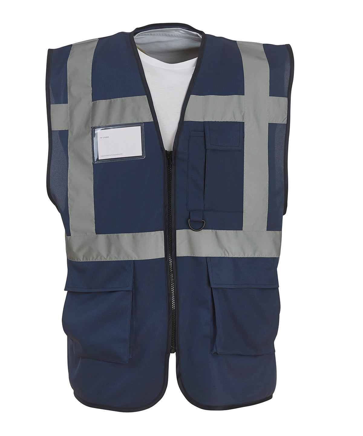 HiVis Executive Waistcoat - HVW801 - Navy - Customisable Hi-Vis Vest