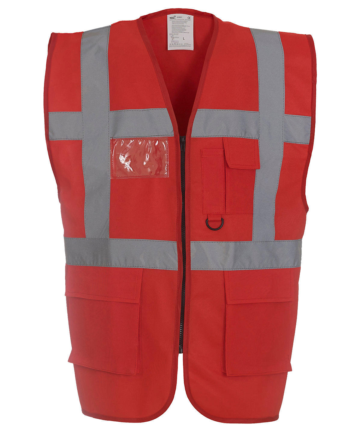 HiVis Executive Waistcoat - HVW801 - Red - Customisable Hi-Vis Vest