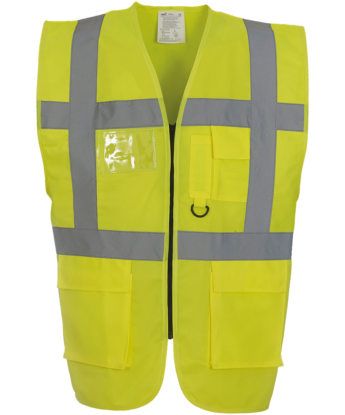 HiVis Executive Waistcoat - HVW801 - Hi-Vis Yellow - Customisable Hi-Vis Vest