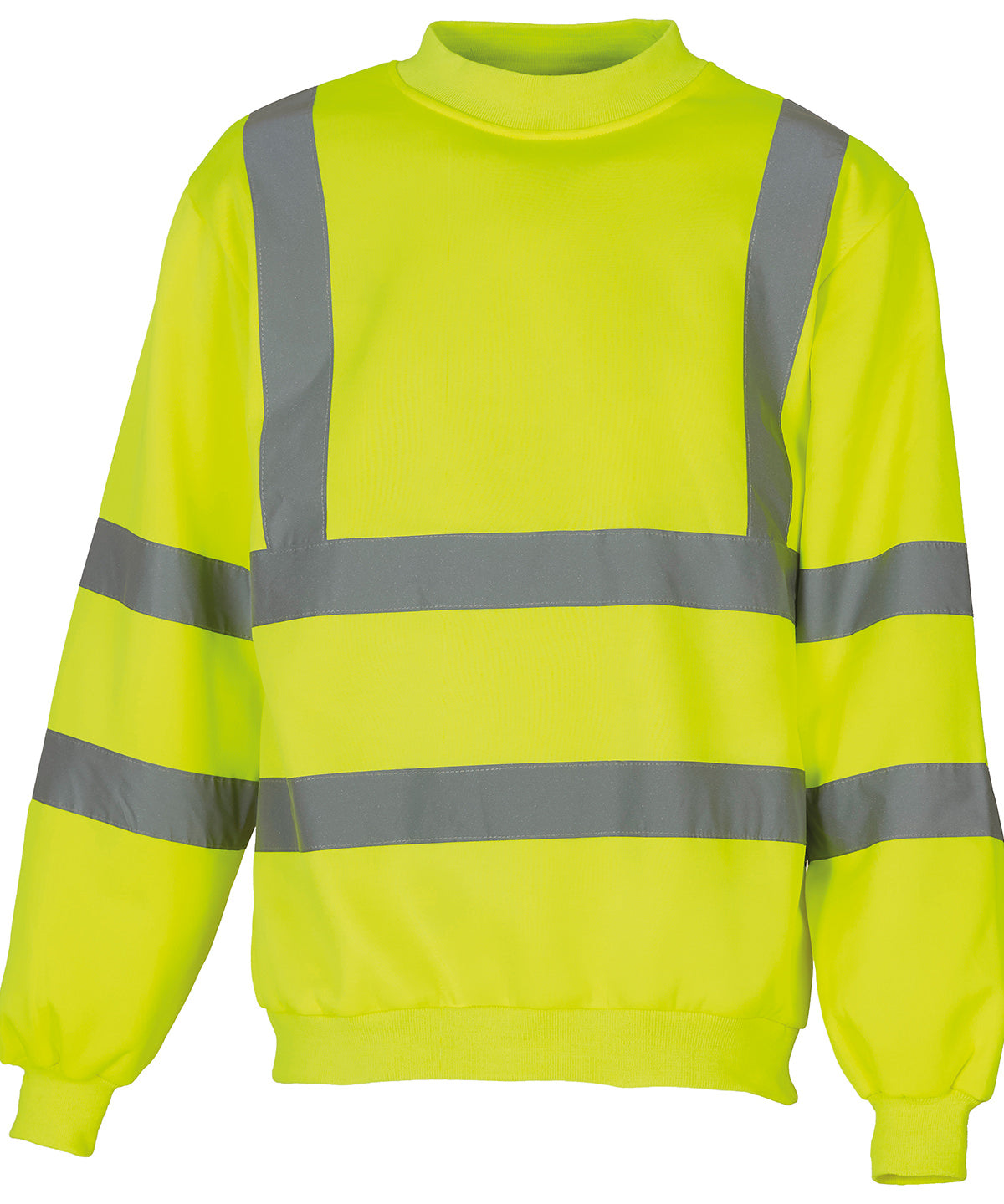 HV Heavyweight Sweatshirt - HVJ510 - Hi-Vis Yellow - Customisable Hi-Vis Sweatshirt