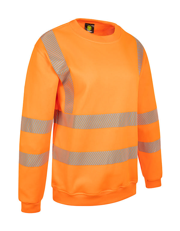 Beeswift Womens Hi-vis Sweatshirt - Orange - Customisable Sweatshirts