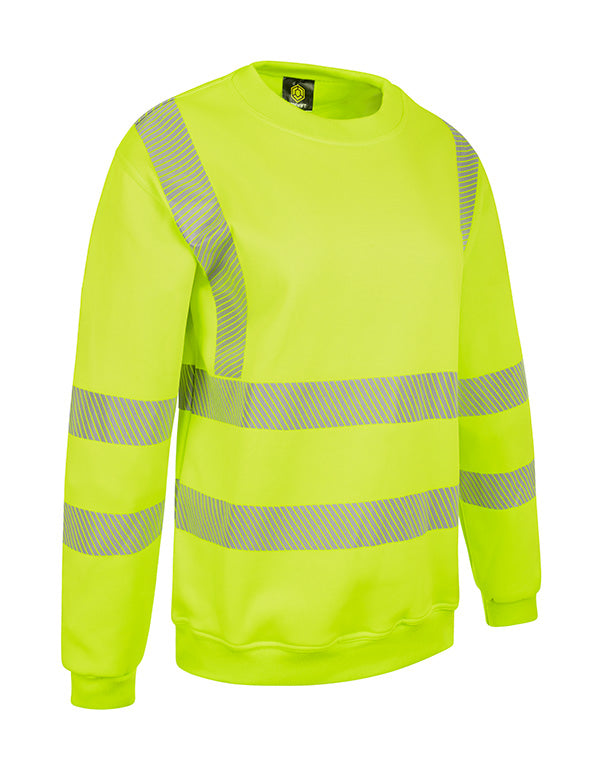 Beeswift Womens Hi-vis Sweatshirt - Saturn Yellow - Customisable Sweatshirts
