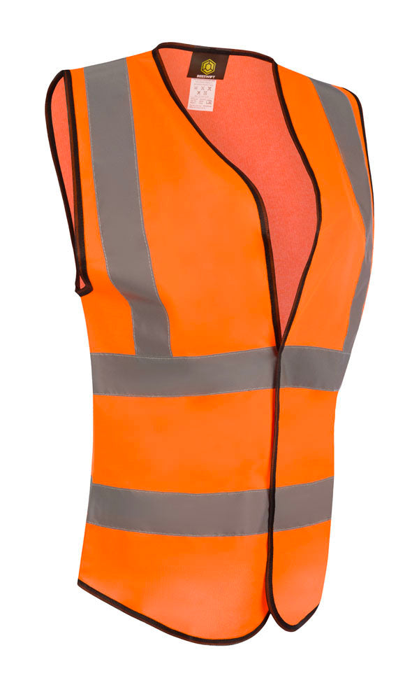 BEESWIFT WOMENS HI-VIS WAISTCOAT - Orange - Customisable Waistcoats / Vests
