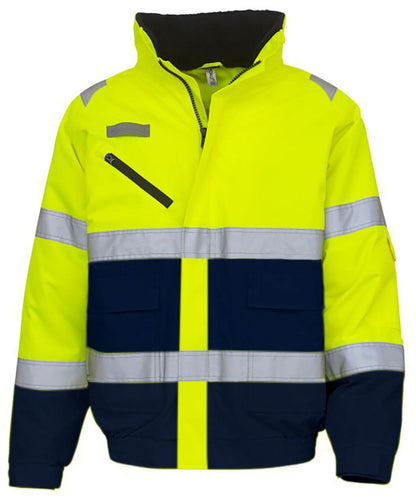Yoko HV Fontaine Flight Jacket Hvp209 YK035 - Yellow Navy - Customisable Jacket