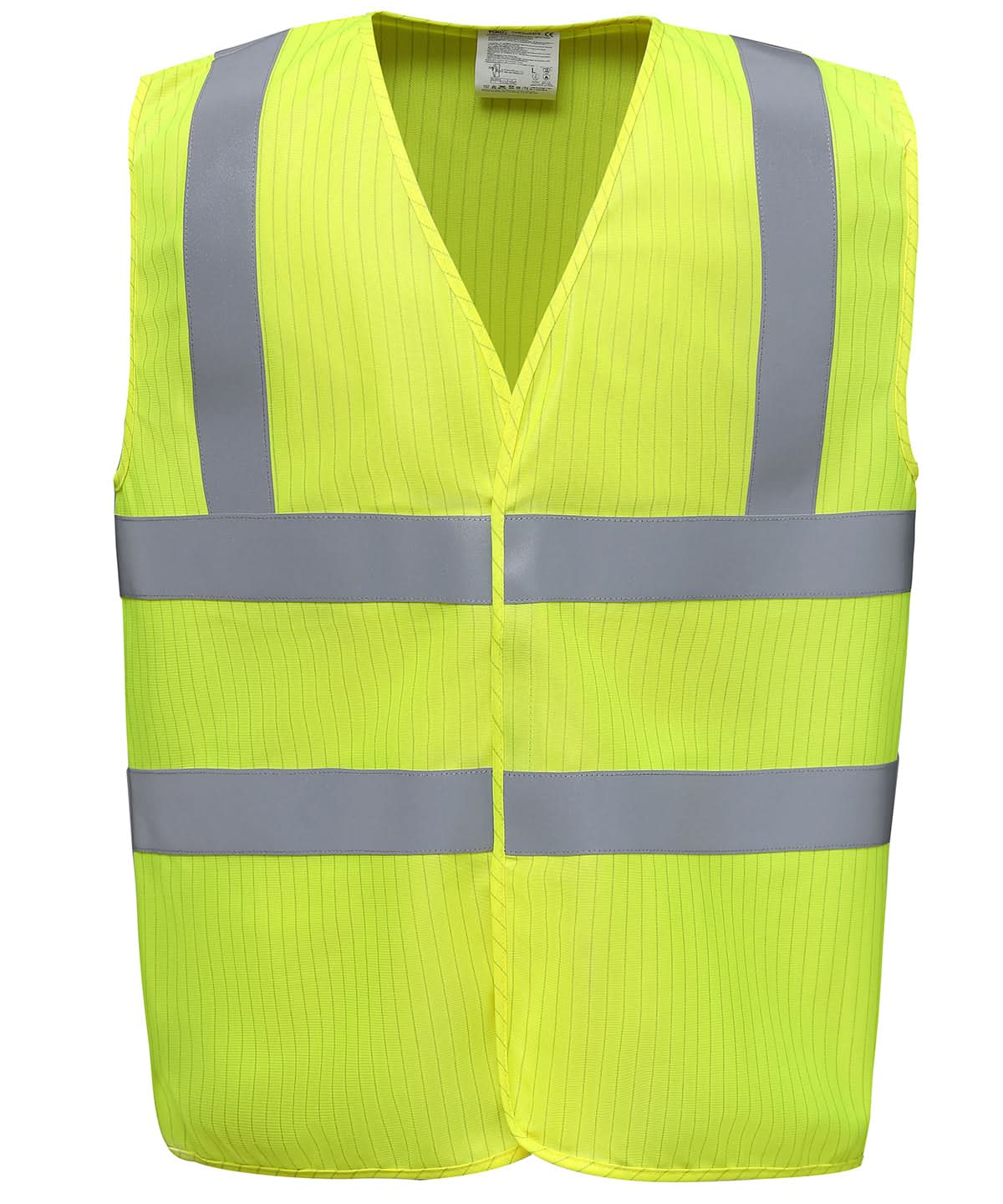 Yoko HV Flame Retardant Anti Static Waistcoat Hvw100Asfr YK075 - Yellow - Customisable Hi-Vis Vest