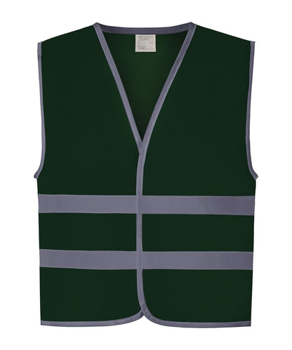 Yoko HV Reflective Border Kids Waistcoat Hvw102Ch YK102 - Paramedic Green - Customisable Hi-Vis Vest