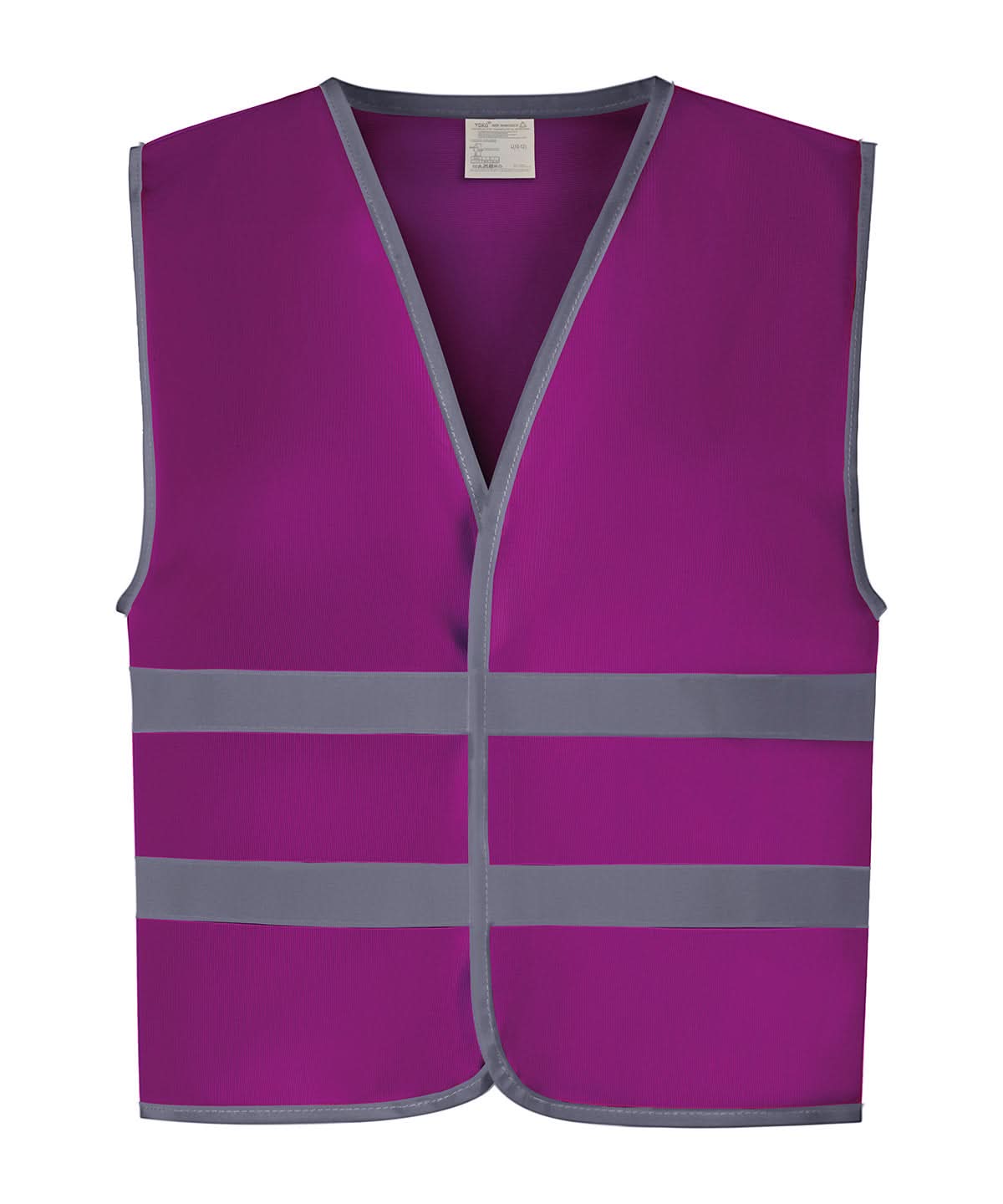 Yoko HV Reflective Border Kids Waistcoat Hvw102Ch YK102 - Raspberry - Customisable Hi-Vis Vest