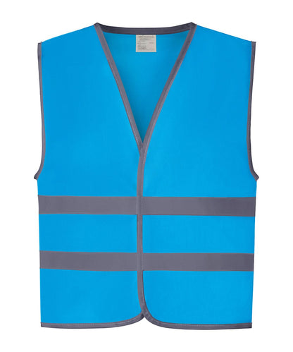 Yoko HV Reflective Border Kids Waistcoat Hvw102Ch YK102 - Sapphire - Customisable Hi-Vis Vest