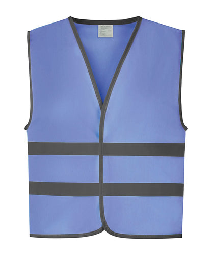 Yoko HV Reflective Border Kids Waistcoat Hvw102Ch YK102 - Sky - Customisable Hi-Vis Vest