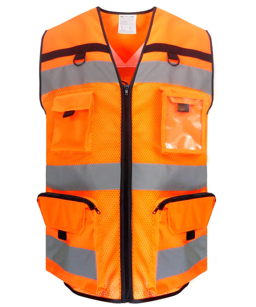 Vis Orange Mesh HV Ripstop Tool Vest Hvw108 - YK108
