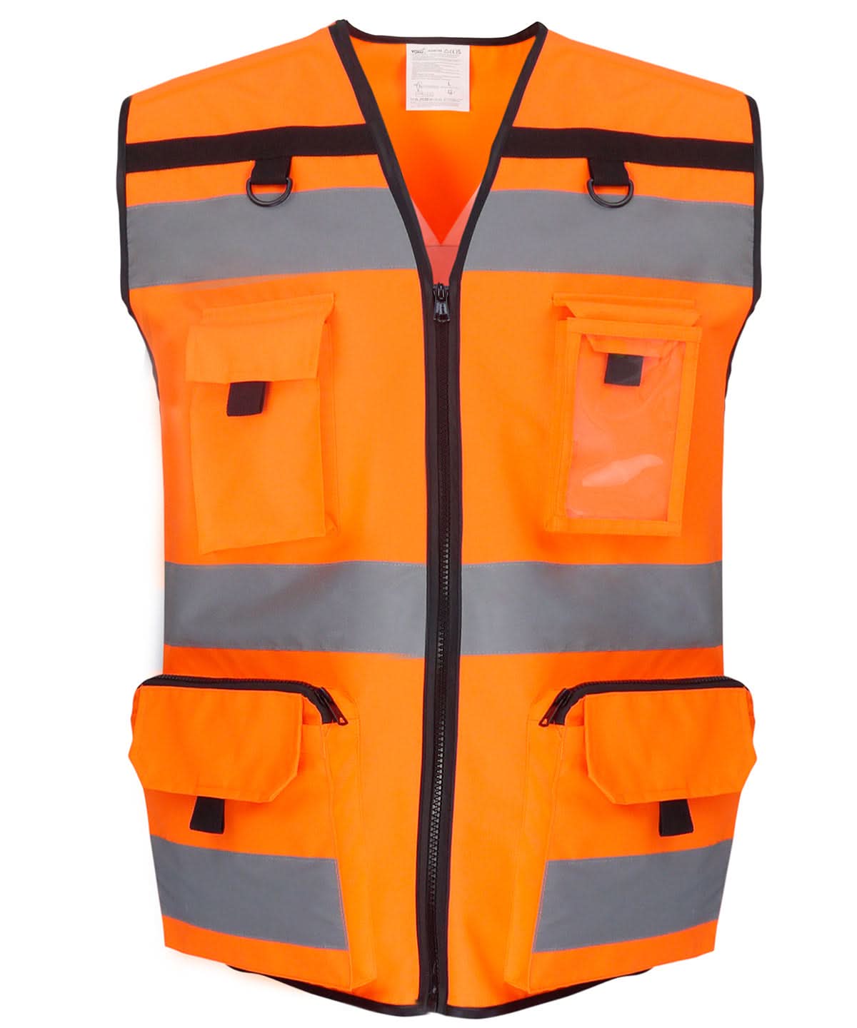 Yoko Vis Orange Mesh HV Ripstop Tool Vest Hvw108 YK108 - Hi-vis Orange - Customisable HV Vest