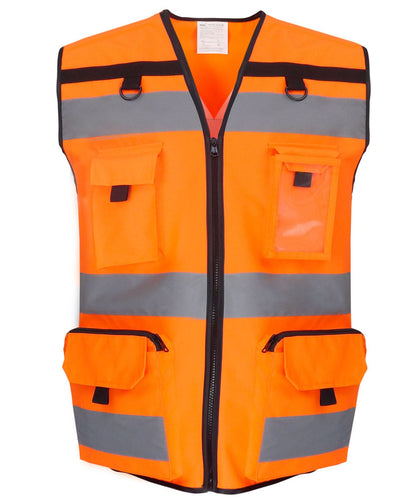 Yoko Vis Orange Mesh HV Ripstop Tool Vest Hvw108 YK108 - Hi-vis Orange - Customisable HV Vest