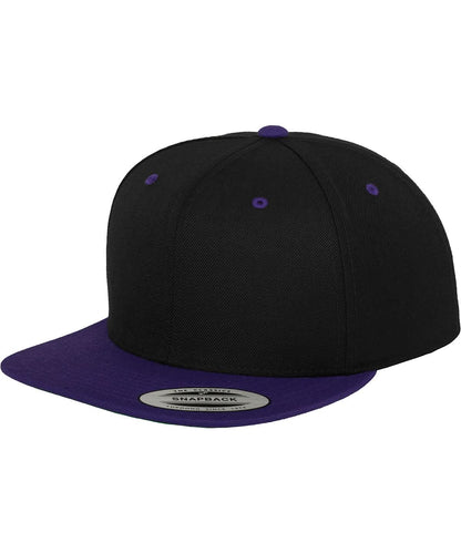 Flexfit By Yupoong The Classic Snapback 2 Tone 6089Mt YP002 - Black Purple One size - Customisable Caps