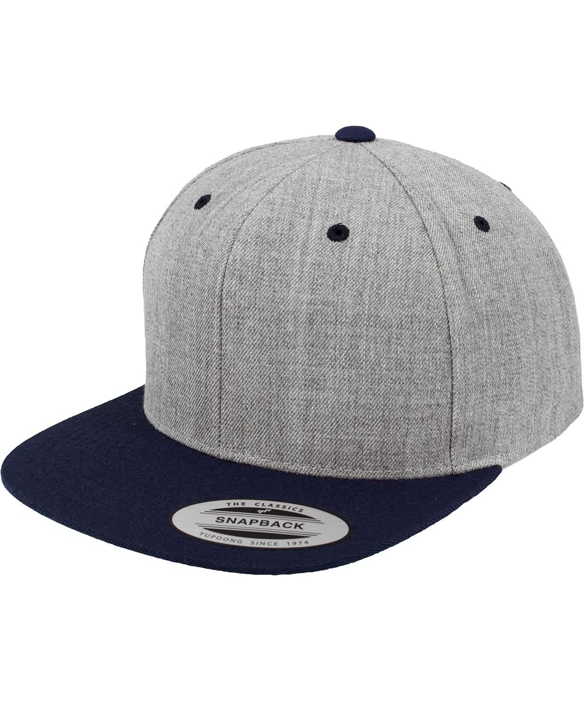 Flexfit By Yupoong The Classic Snapback 2 Tone 6089Mt YP002 - Heather Navy One size - Customisable Caps