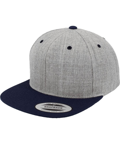 Flexfit By Yupoong The Classic Snapback 2 Tone 6089Mt YP002 - Heather Navy One size - Customisable Caps