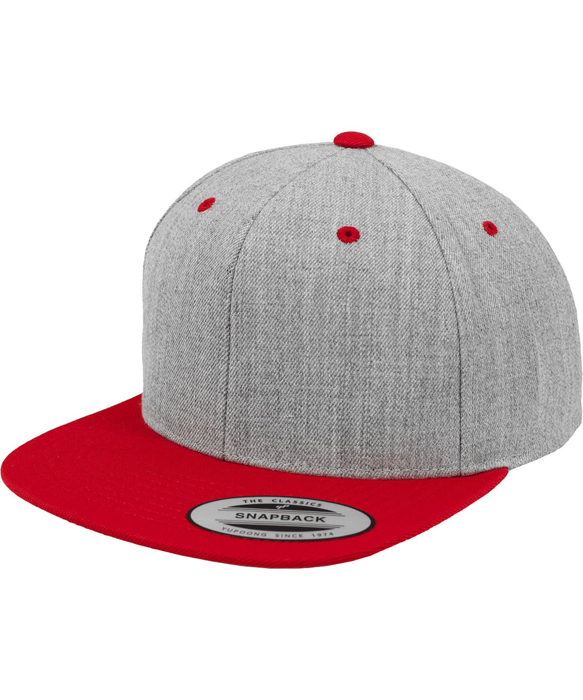 Flexfit By Yupoong The Classic Snapback 2 Tone 6089Mt YP002 - Heather Red One size - Customisable Caps