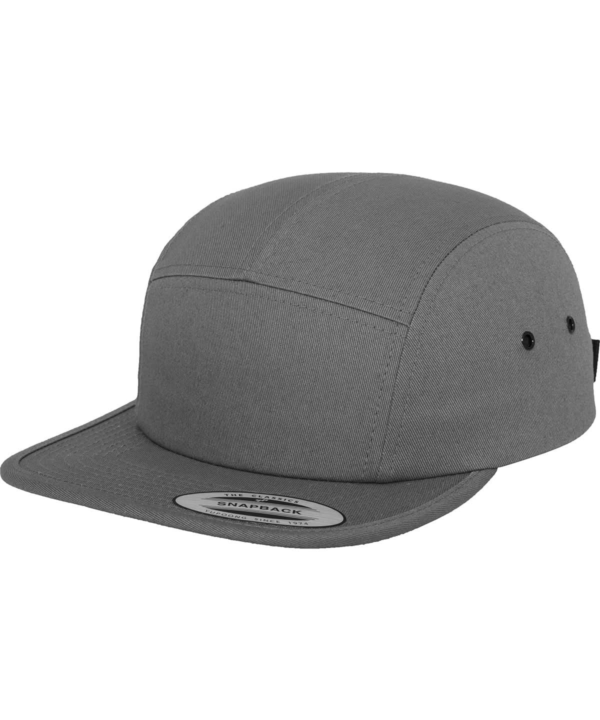 Flexfit By Yupoong Classic 5 Panel Jockey Cap 7005 YP005 - Dark Grey One size - Customisable Caps