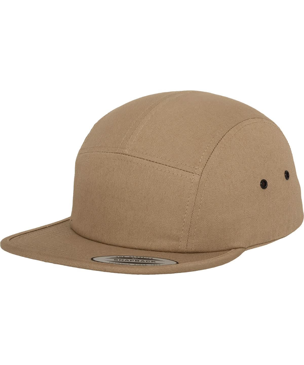 Flexfit By Yupoong Classic 5 Panel Jockey Cap 7005 YP005 - Khaki One size - Customisable Caps