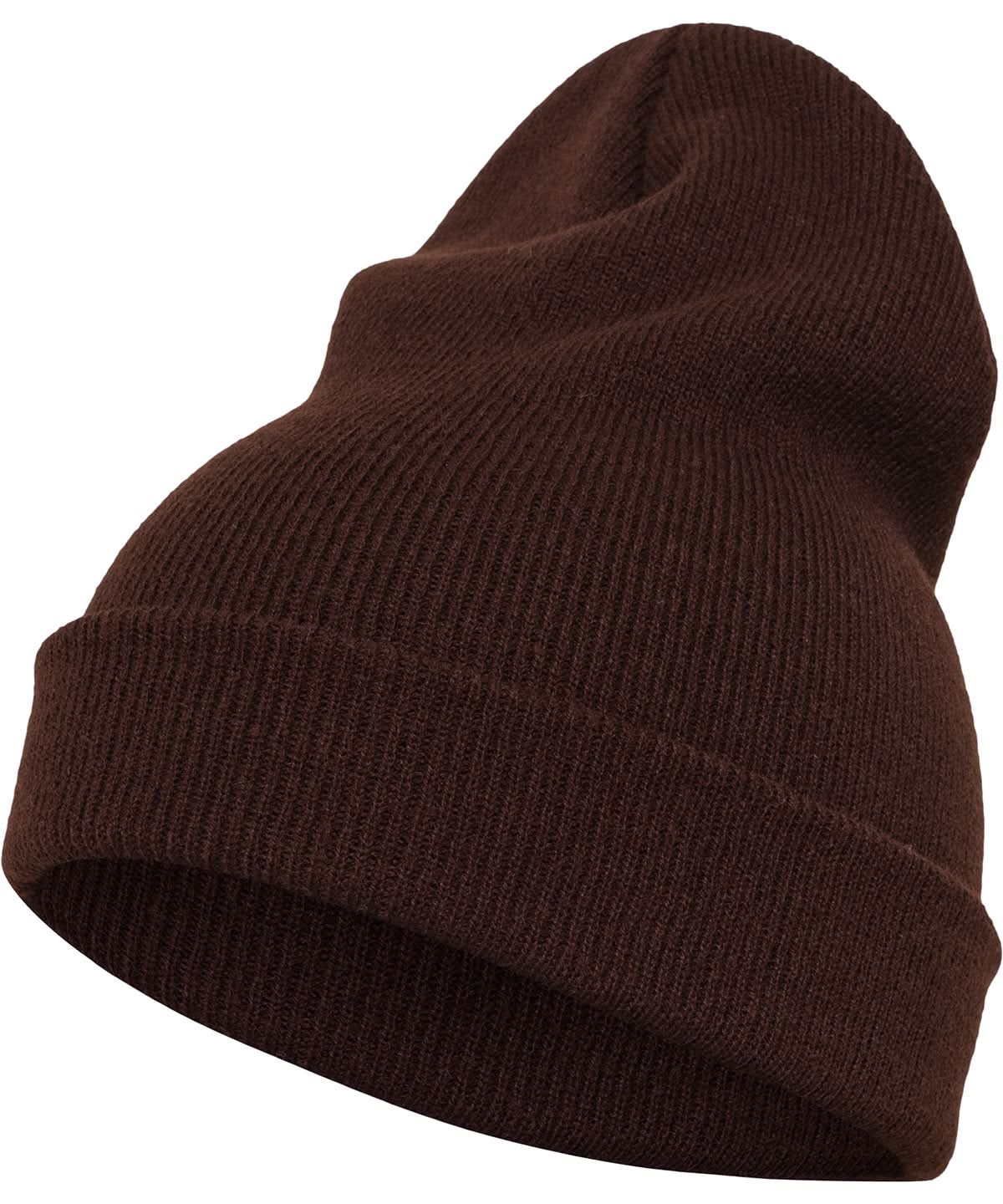 Flexfit By Yupoong Heavyweight Long Beanie 1501Kc YP012 - Brown One size - Customisable Beanies