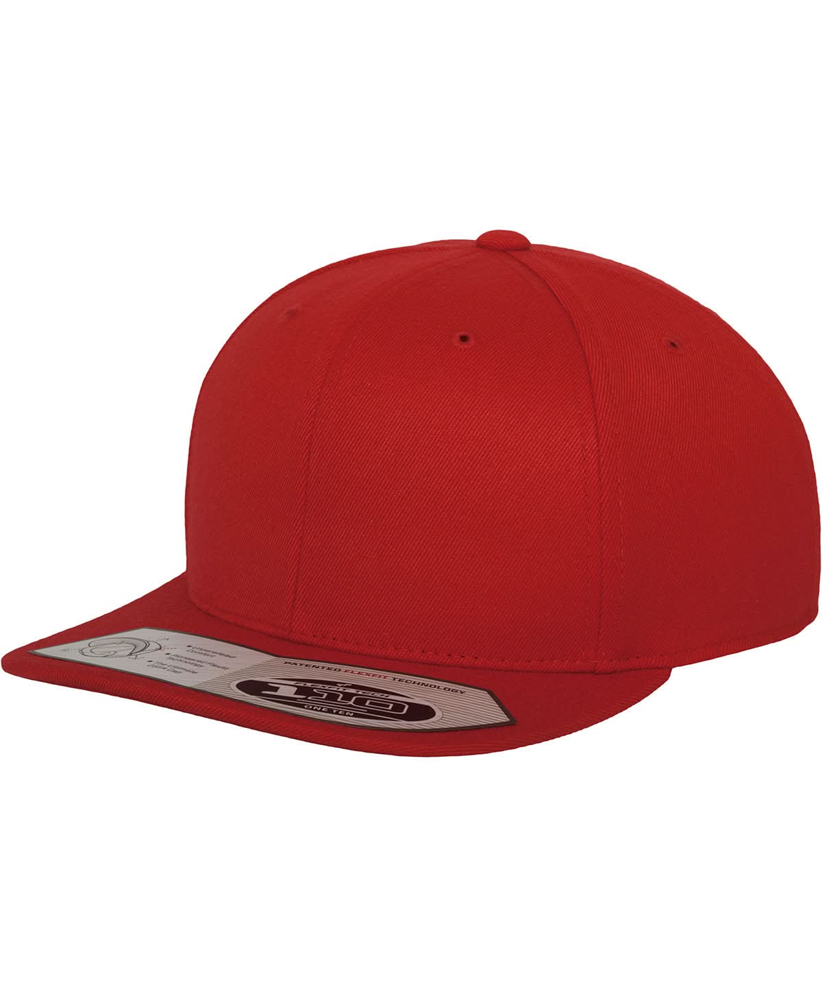 Flexfit By Yupoong 110 Fitted Snapback 110 YP020 - Red One size - Customisable Caps
