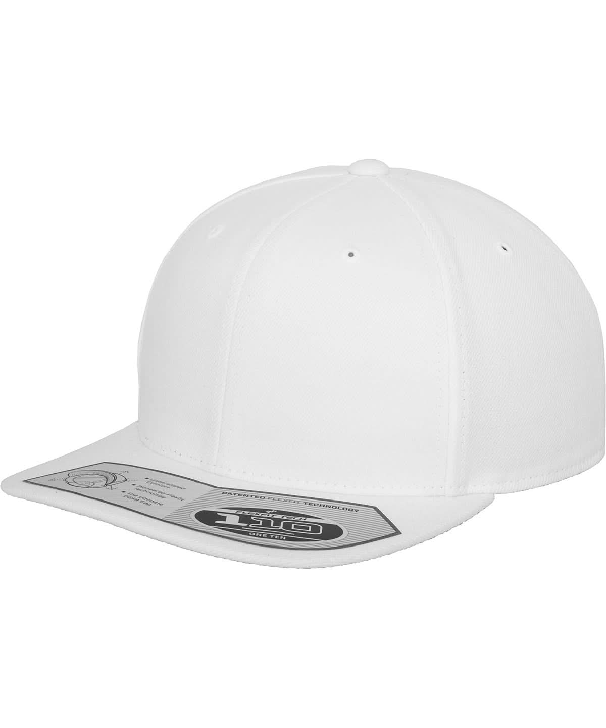 Flexfit By Yupoong 110 Fitted Snapback 110 YP020 - White One size - Customisable Caps