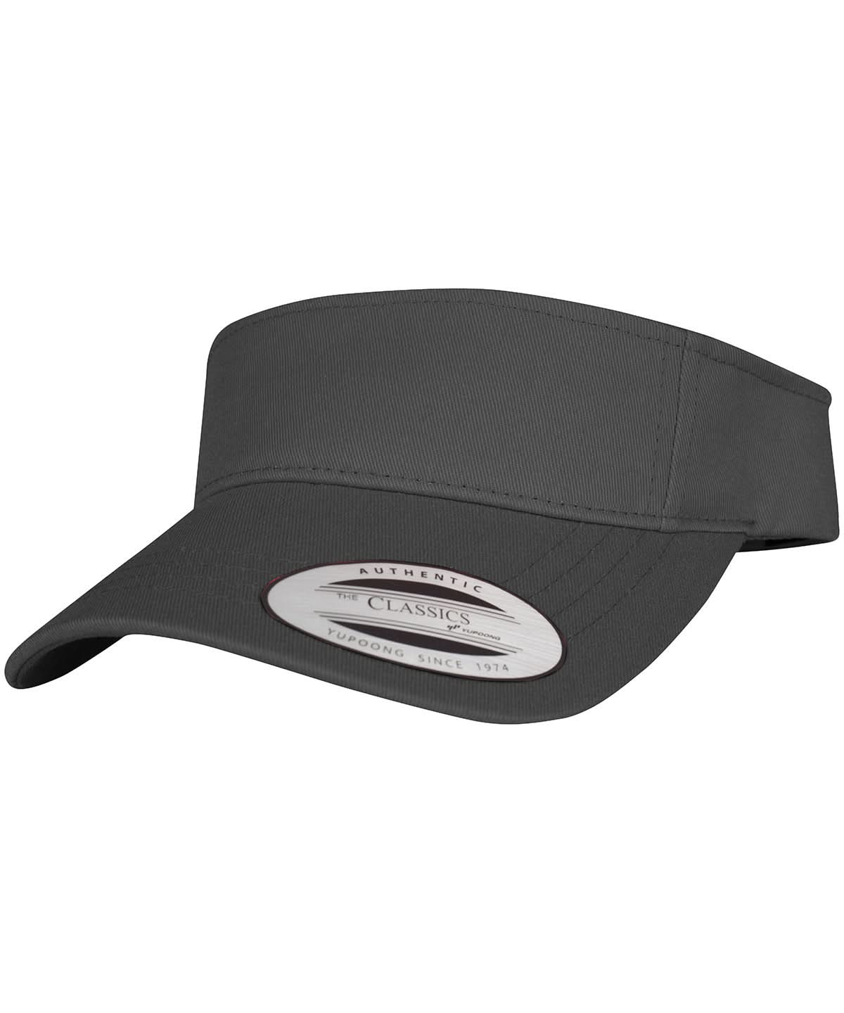 Flexfit By Yupoong Curved Visor Cap 8888 YP060 - Dark Grey One size - Customisable Caps