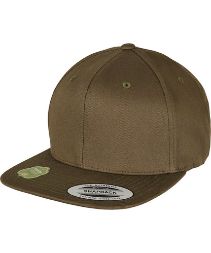 Flexfit By Yupoong Organic Cotton Snapback 6089Oc YP086 - Burnt Olive One size - Customisable Caps