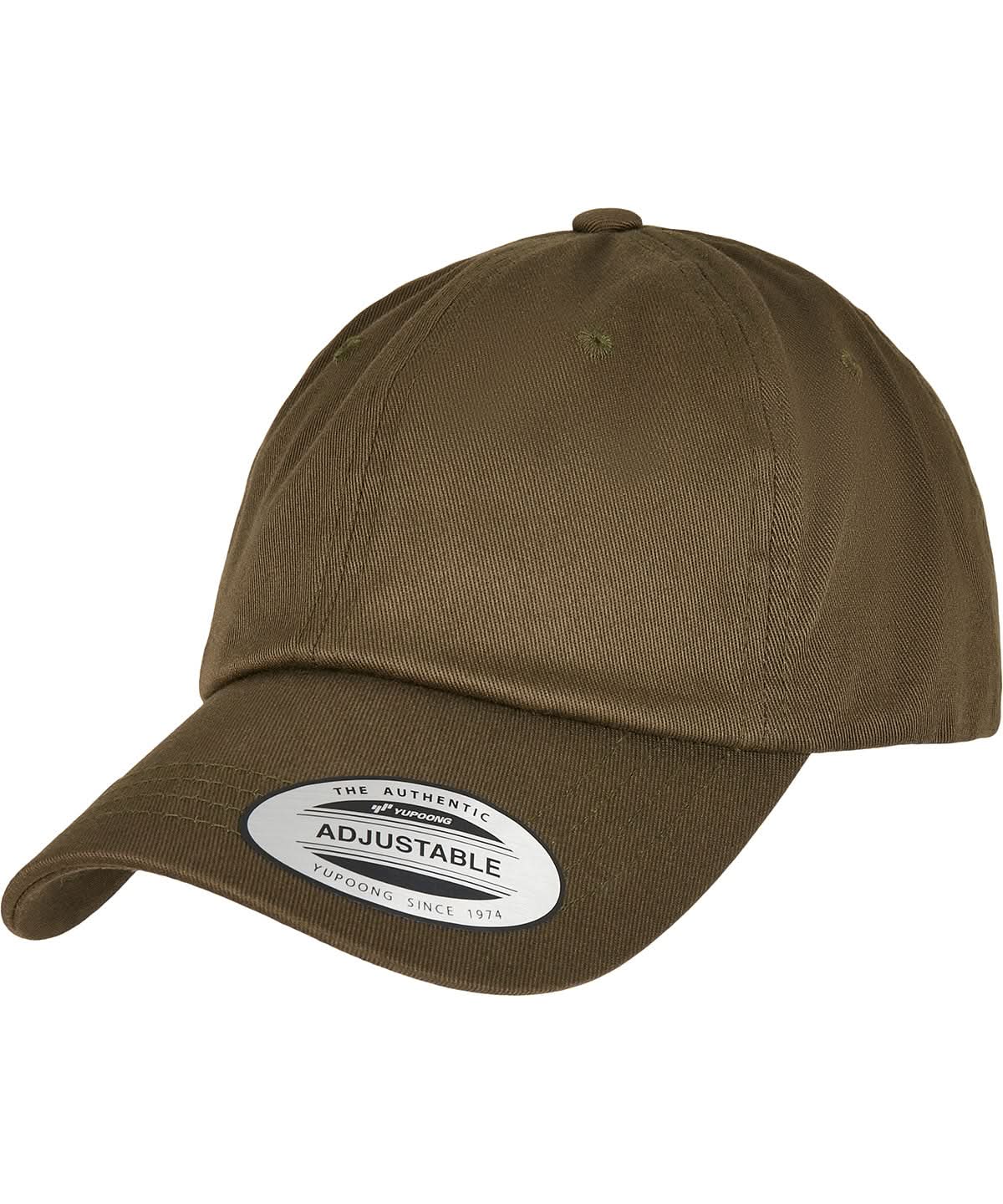 Low Profile Organic Cotton Cap 6245Oc - YP097 - Burnt Olive One size - Customisable Caps