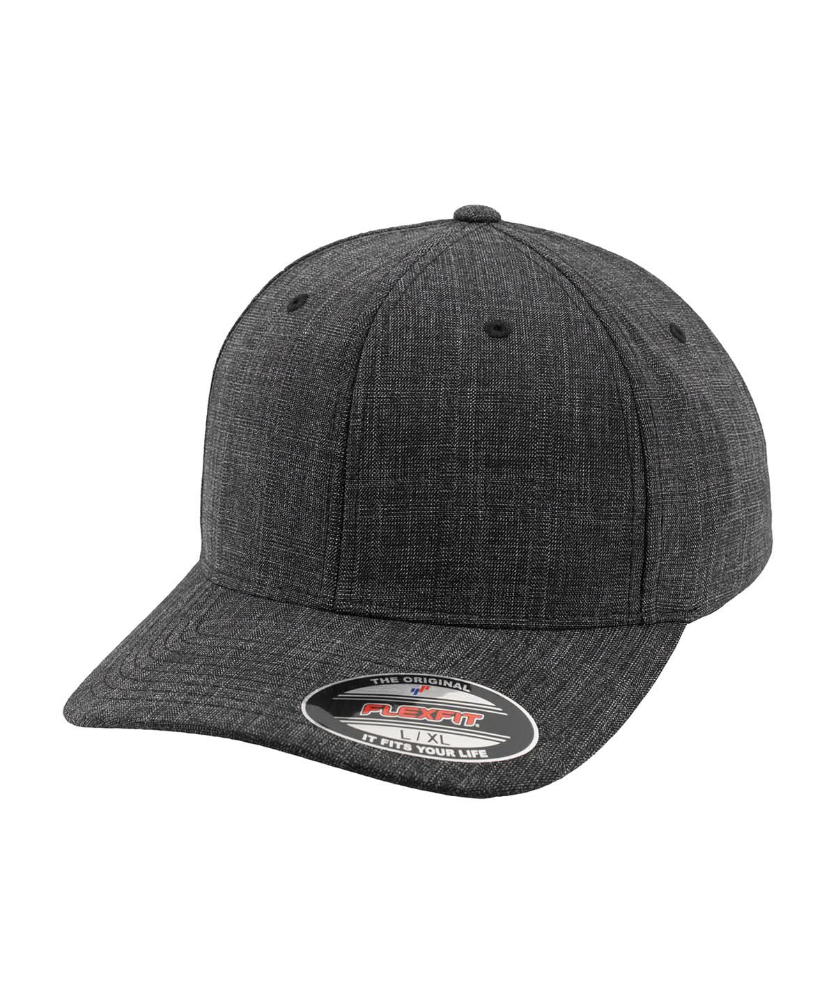 Flexfit By Yupoong Fine Melange Flexfit 6277Fm YP105 - Black - Customisable Caps