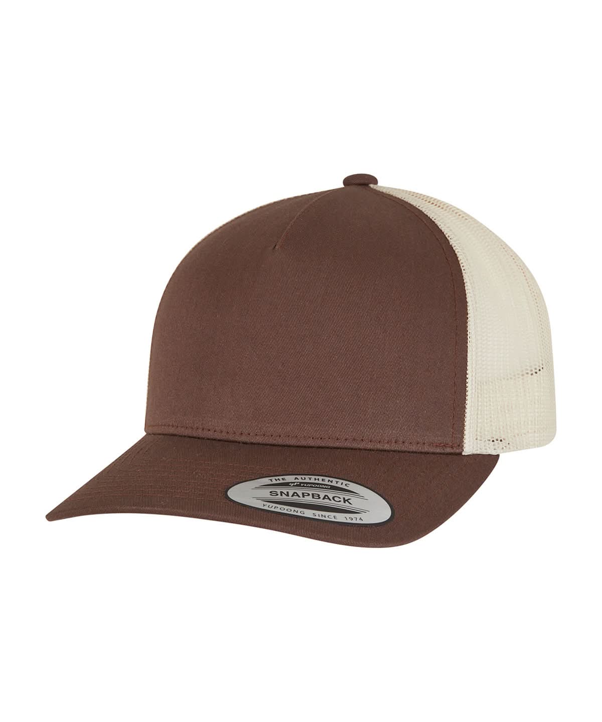 Flexfit By Yupoong 5 Panel Retro Trucker 2 Tone Cap 6506T YP125 - Mustang Beige One size - Customisable Caps