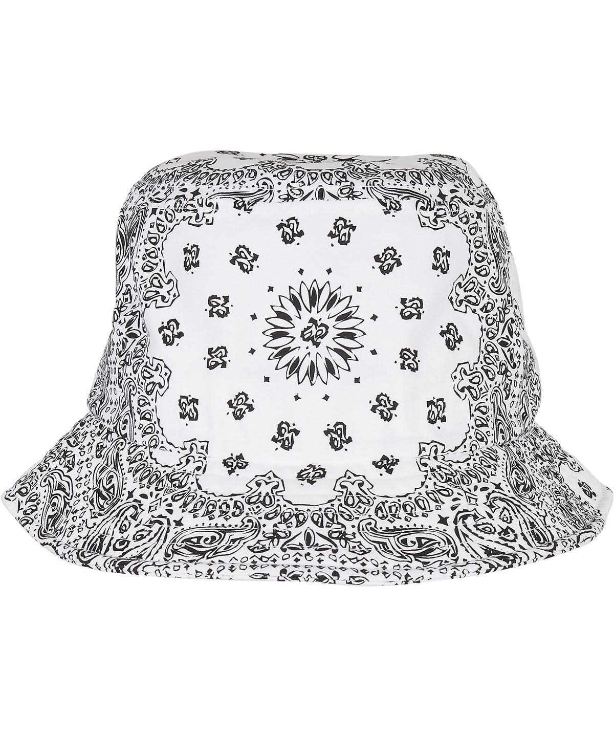 Flexfit By Yupoong Bandana Print Bucket Hat 5003Bp YP140 - White One size - Customisable Hats