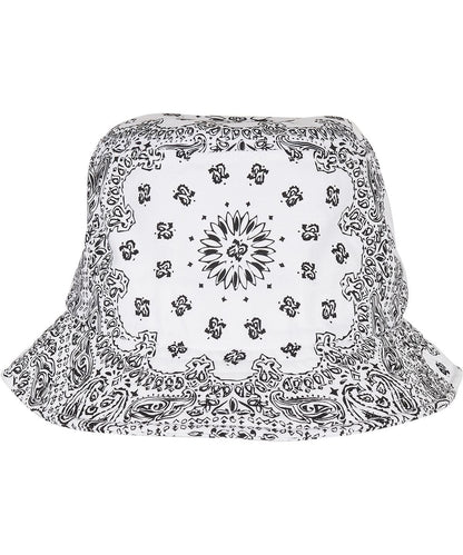Flexfit By Yupoong Bandana Print Bucket Hat 5003Bp YP140 - White One size - Customisable Hats