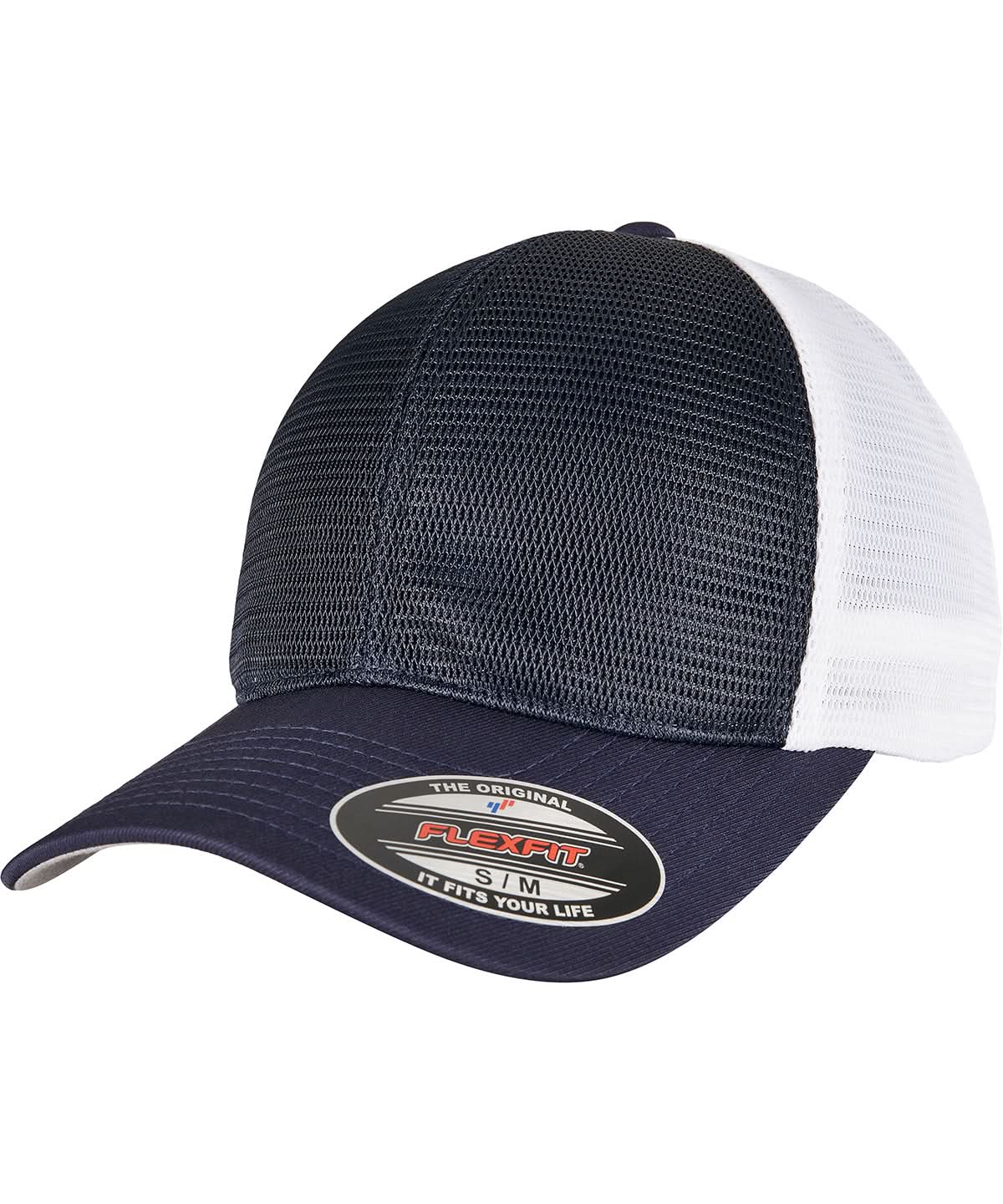 Flexfit 360 Omnimesh Cap 2 Tone 360T - YP156 - Navy White - Customisable Caps