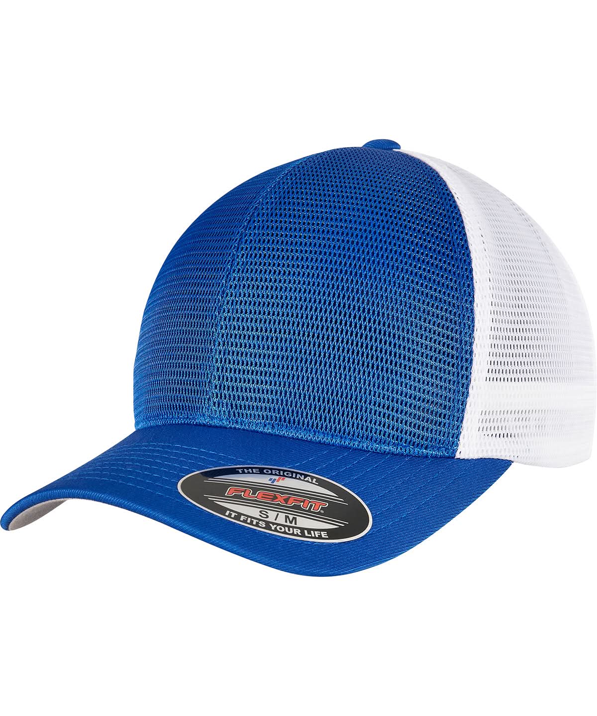 Flexfit 360 Omnimesh Cap 2 Tone 360T - YP156 - Royal White - Customisable Caps